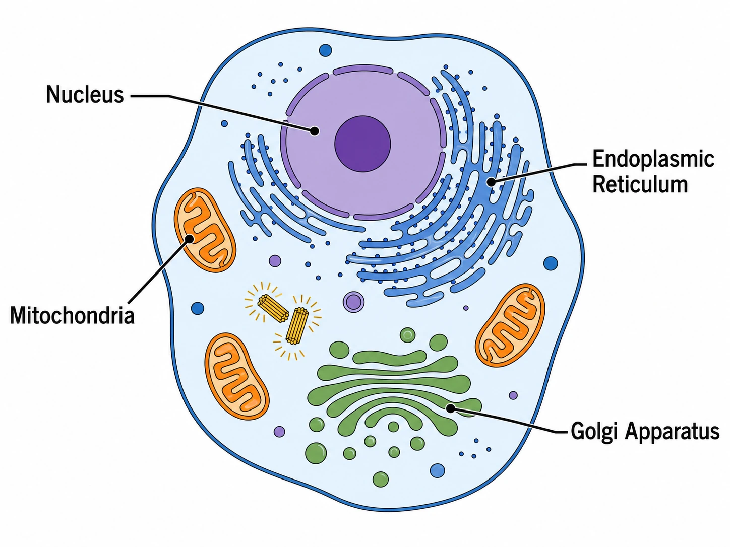 Labeled animal cell